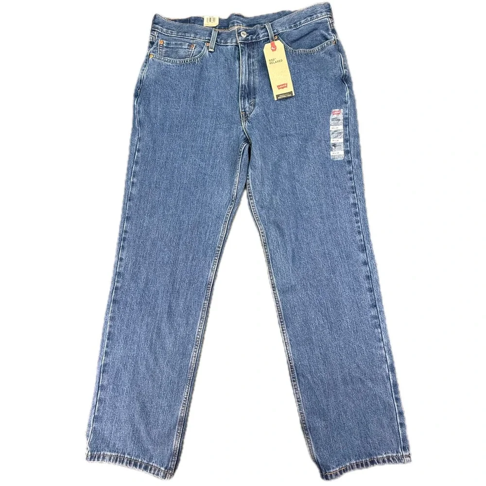 Levi's 550 Relaxed Fit Jeans Mens 38x34 Blue Medium Wash Tapered Leg NWT